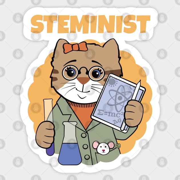 Steminist Science Feminist Sticker by Sue Cervenka